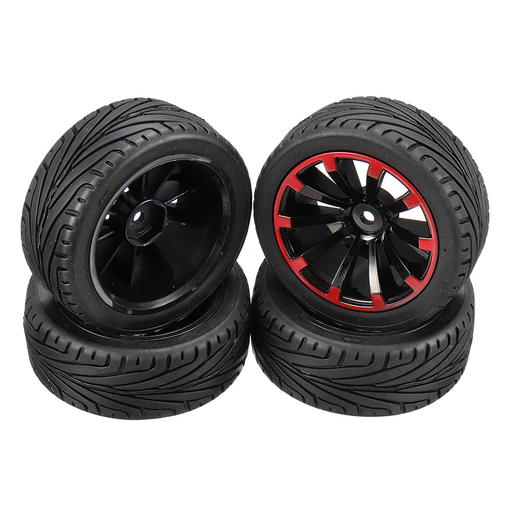 AUSTAR 4PC 68*26mm Rubber Racing Tires Tyre Wheel Rim for 1/10 On-Road Rc Car Parts - Photo: 4