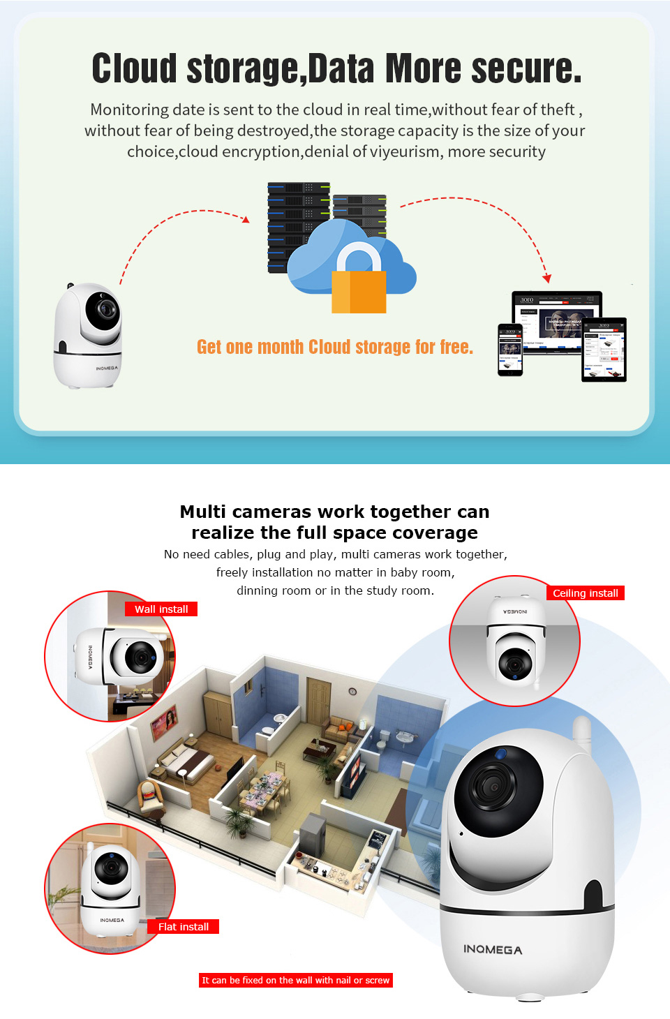 Auto Tracking AI Technoloty 1080P 720P Cloud Wireless Wifi IP Camera Home Security Surveillance CCTV Network Mini Camera 49
