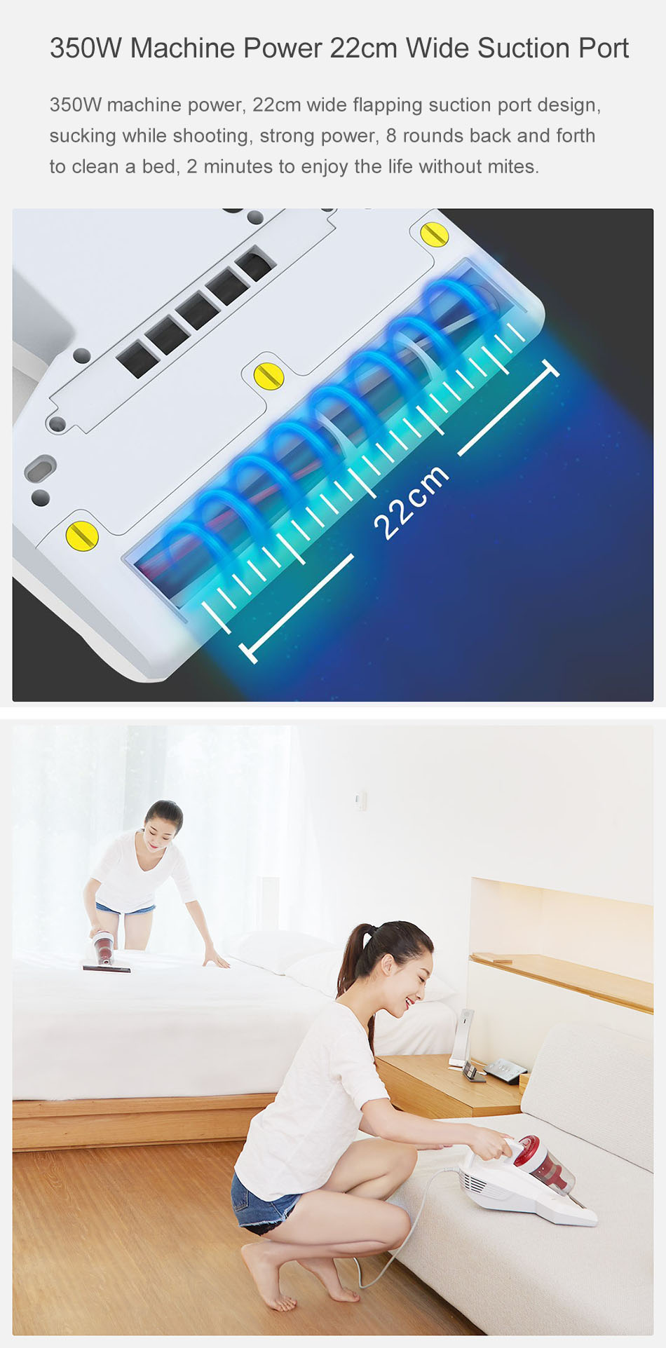 Xiaomi Jimmy JV11 Handheld Dust Mite Vacuum Cleaner Controller Ultraviolet Sterilization for Sofa 24
