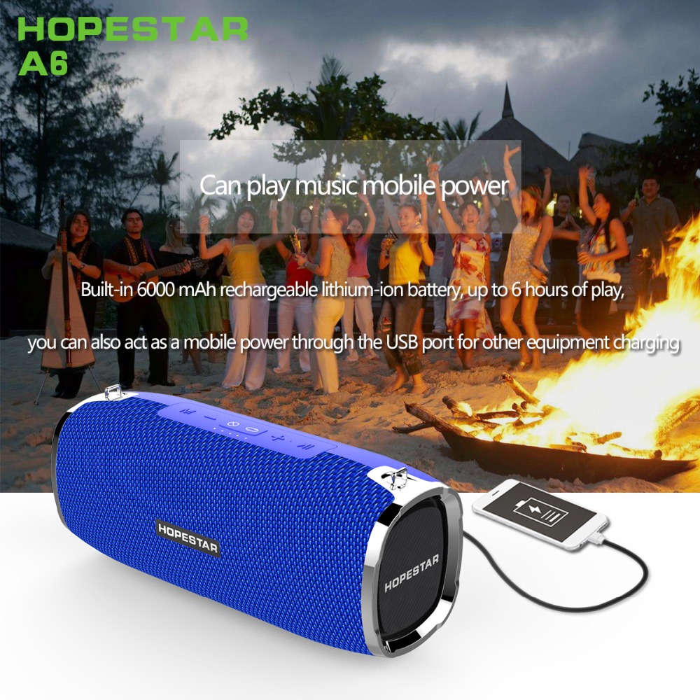 HOPESTAR A6 Portable Bluetooth Speaker 34W Three Units 6000mAh IPX6 Waterproof Outdoors Loudspeaker 69