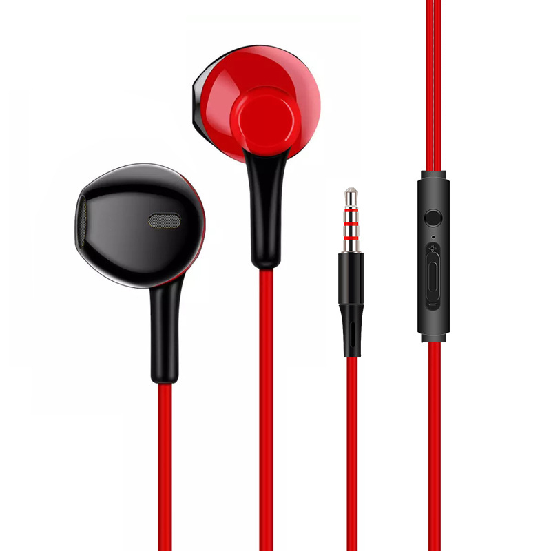 

AUGIENB 3.5mm Wired Control Earphone Headphone Noise Cancelling Stereo Heave Bass Earbud with Mic