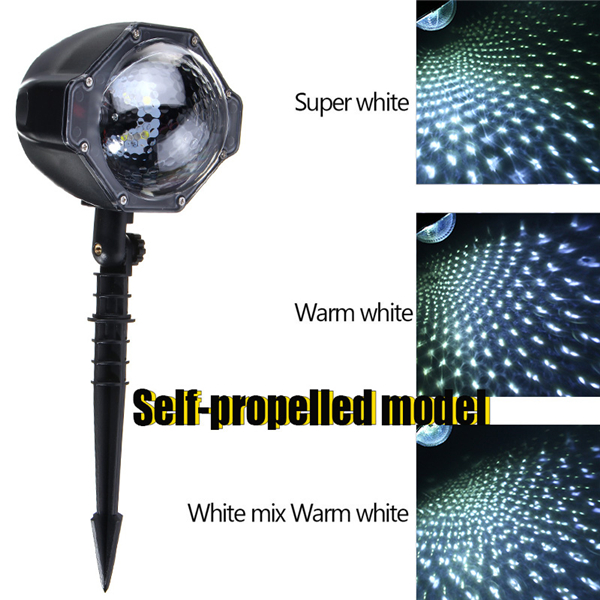 8W Snow Falling Moving Remote Control LED Projector Stage Light Christmas Outddor Garden Party Lamp 
