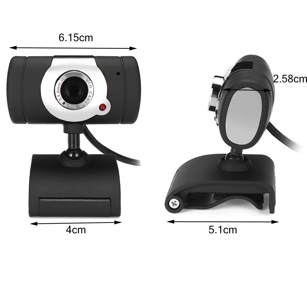 480P Webcam with Microphone Web Camera PC Camera for Computer Skype Video Chat Recording Compatible with Mac Windows