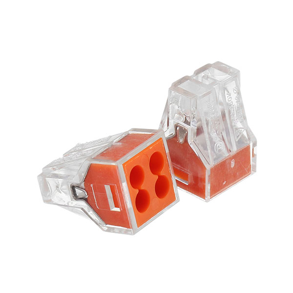 

10Pcs 4 Pins Wire Connector Flame Retardant Fast Spring Terminal Block Electric Cable Connector