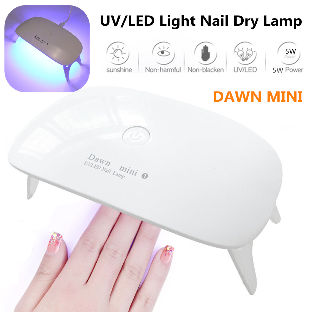 UV Nail Lamp 6W Sun Mini LED Lamp Gel Nail Polish Dryer Mouse Shape Dry  Rechargeable Home Use Led Nail Lamps Sale, Price Reviews Gearbest | Yaju Mini  Uv Led Nail Lamp,