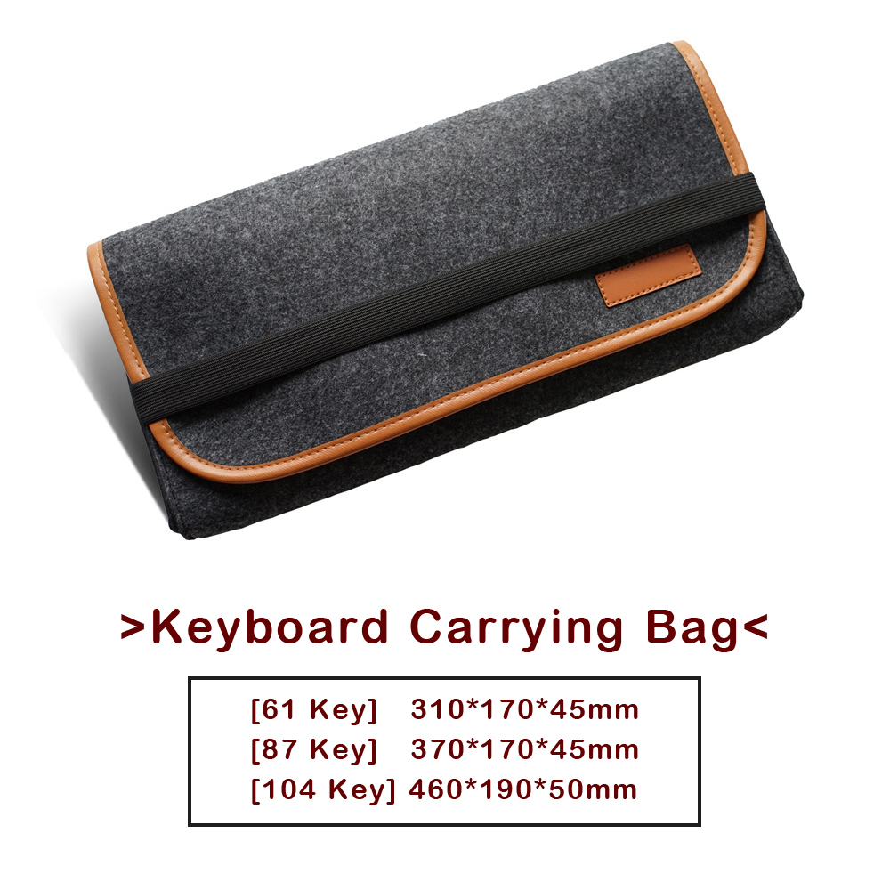 Felt Keyboard Storage Bag Dustproof Carrying Bag for 61 87 104 Key Mechanical Keyboard 7