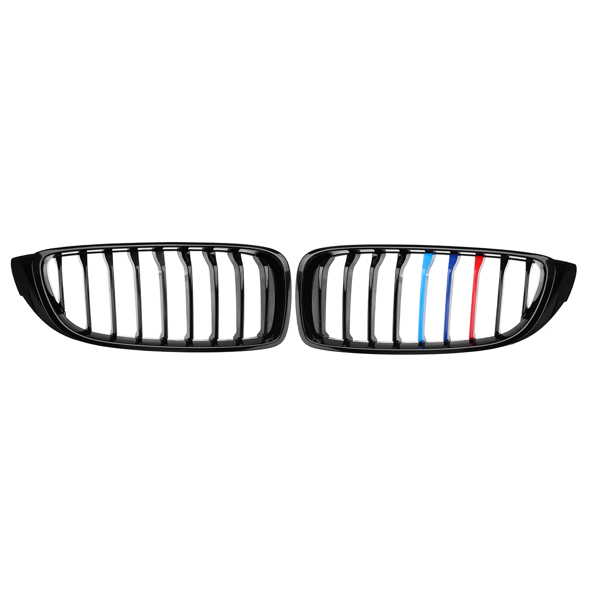 

Авто Пара Глянцевый черный Передние решетки M цветная полоска для BMW 4 серии F32 F33 F36 F82
