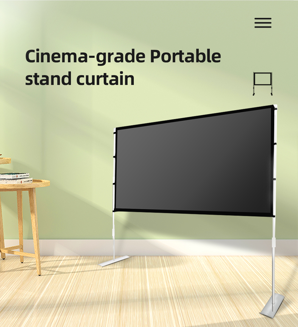MIXITO 4K Projector Screen with Stable Stand 72