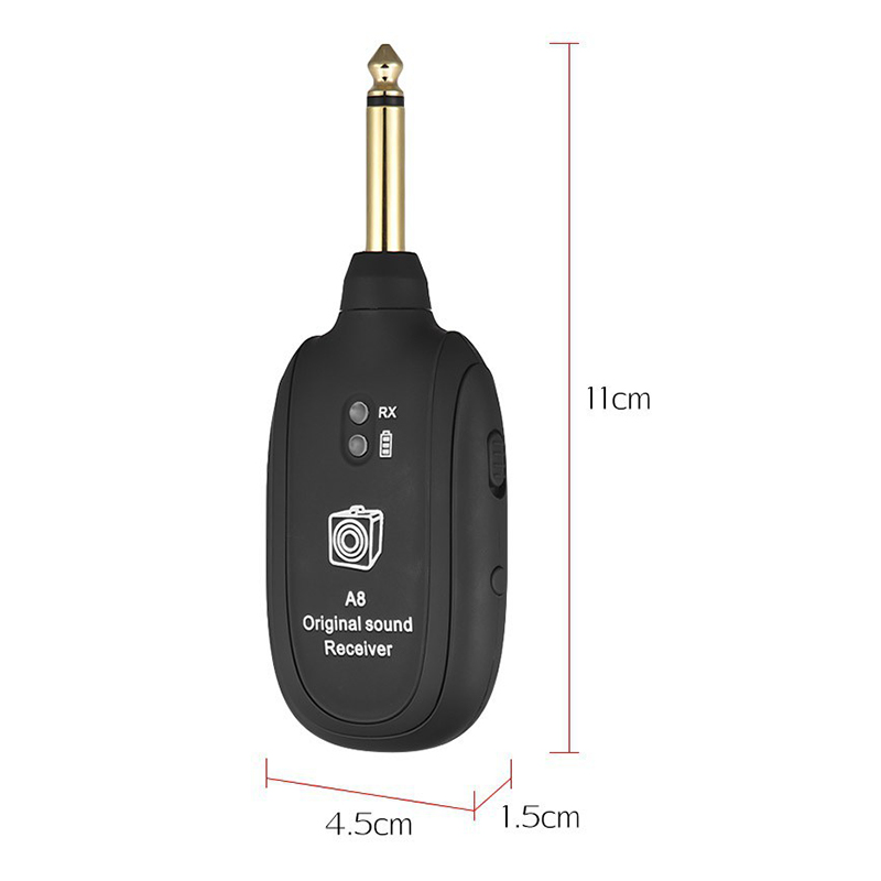 Wireless Audio Transmission Set with Receiver Transmitter For Electric Guitar Bass Violin 12