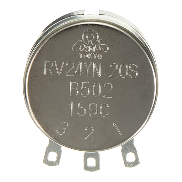 10pcs RV24YN20S B502 Potenciômetro de filme de carbono de um anel de 5K 2W 20000rpm