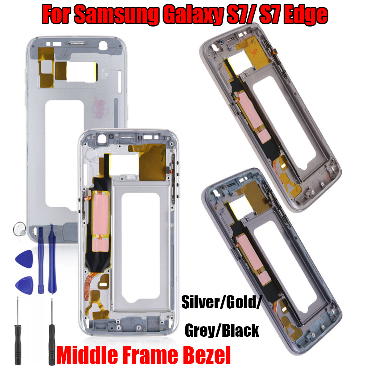 Chassis Mid Frame Cover Replacement Assembly for Samsung Galaxy S7/S7 Edge 