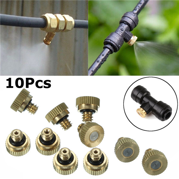 0.012'' Brass Misting Nozzles Water Mister Sprinkle For Cooling System 10/24 UNC