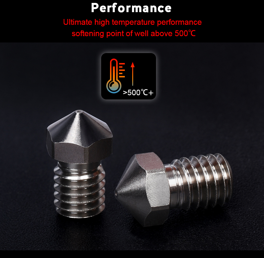 BIGTREETECH® High Performance V6 Plated Copper Nozzle 1.75MM Filament M6 Thread for V6 Hotend Titan BMG Extruder