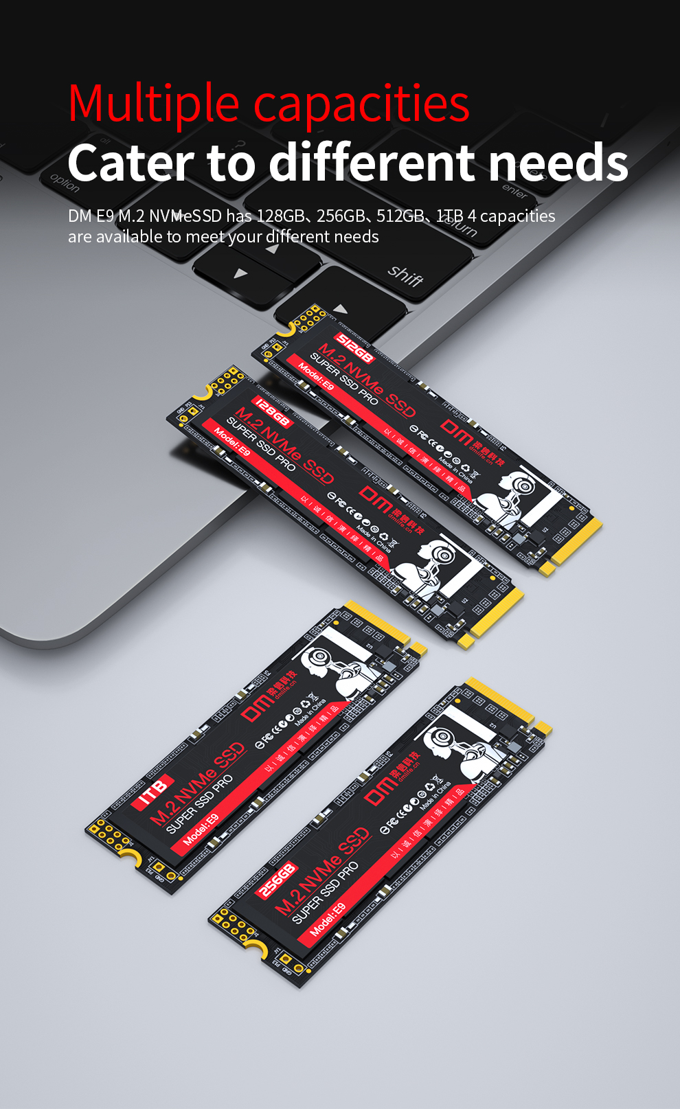DM E9 M.2 NVME Solid-state Drive 128GB/256GB/512GB/1TB High-speed Internal for Laptop