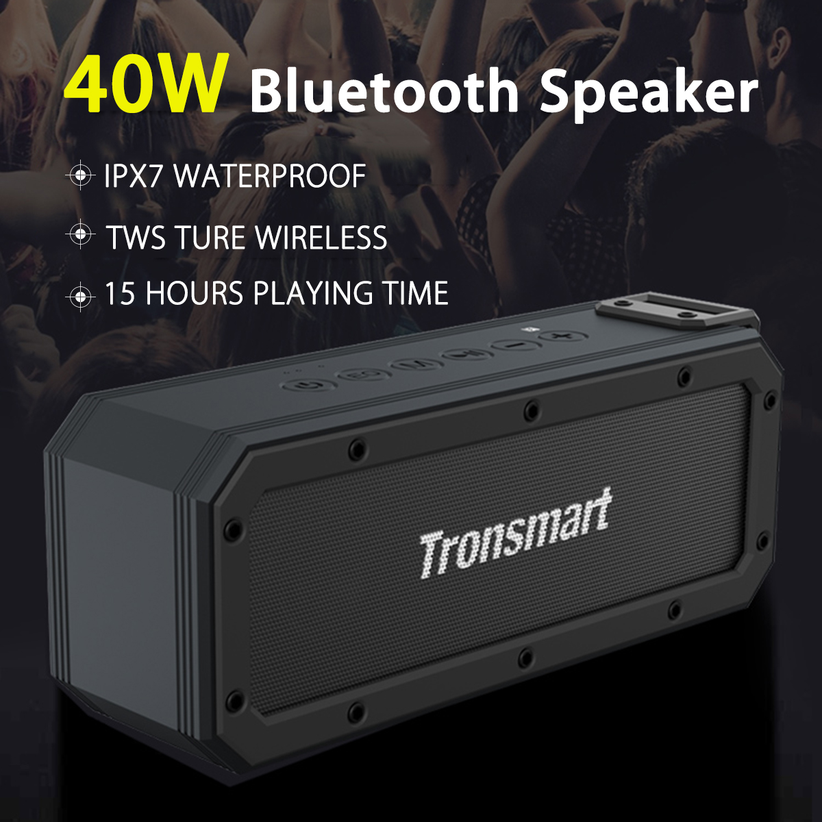 Tronsmart Element Force Wireless Bluetooth 40W Speaker TWS HIFI IPX7 Waterproof Support NFC TF AUX 63
