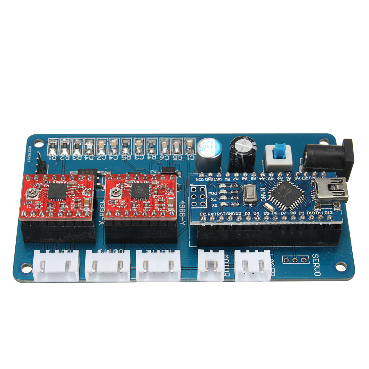 2 Axis GRBL Control Panel Board For DIY Laser Engraving Machine Benbox USB Stepper Driver Board 12
