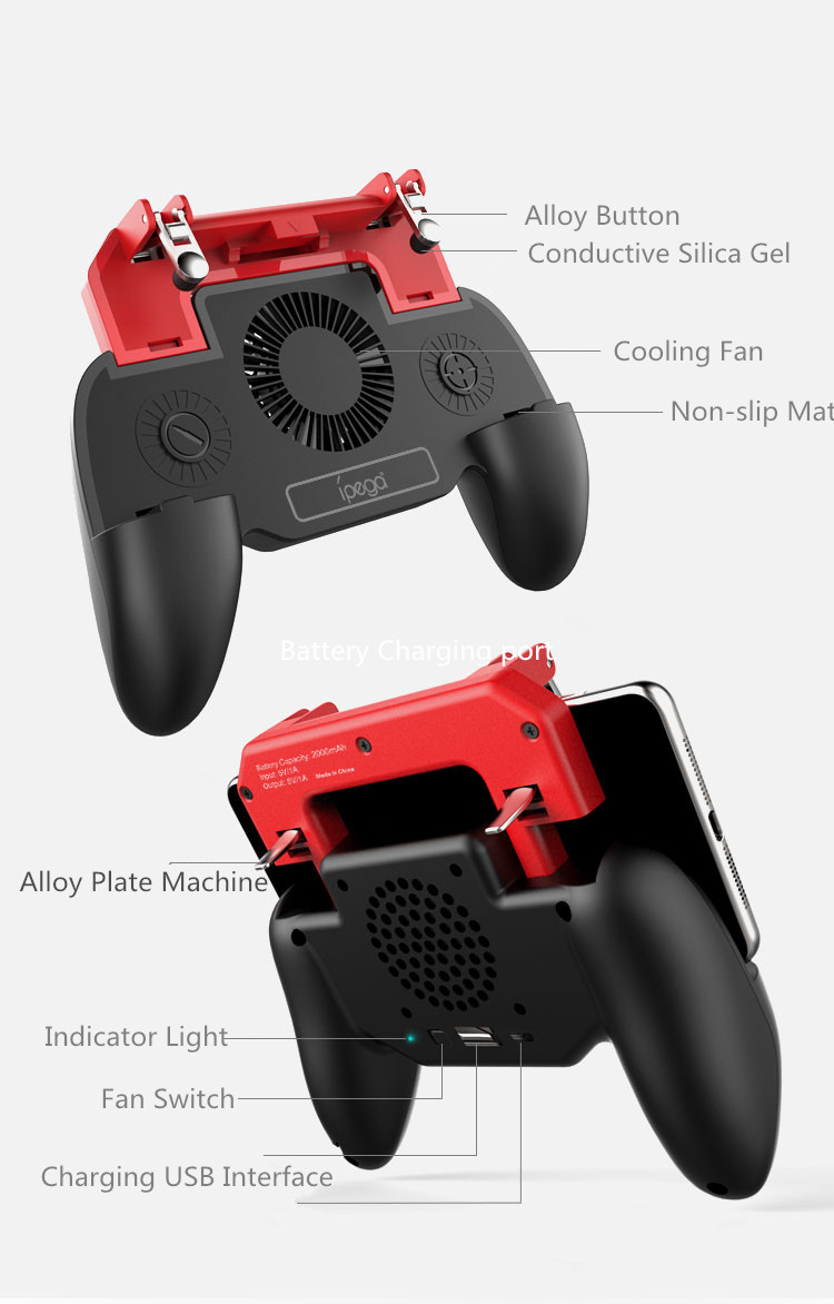 IPEGA PG-9123 Gamepad Joystick Controller with Cooling Fan for iphone IOS Android Phone