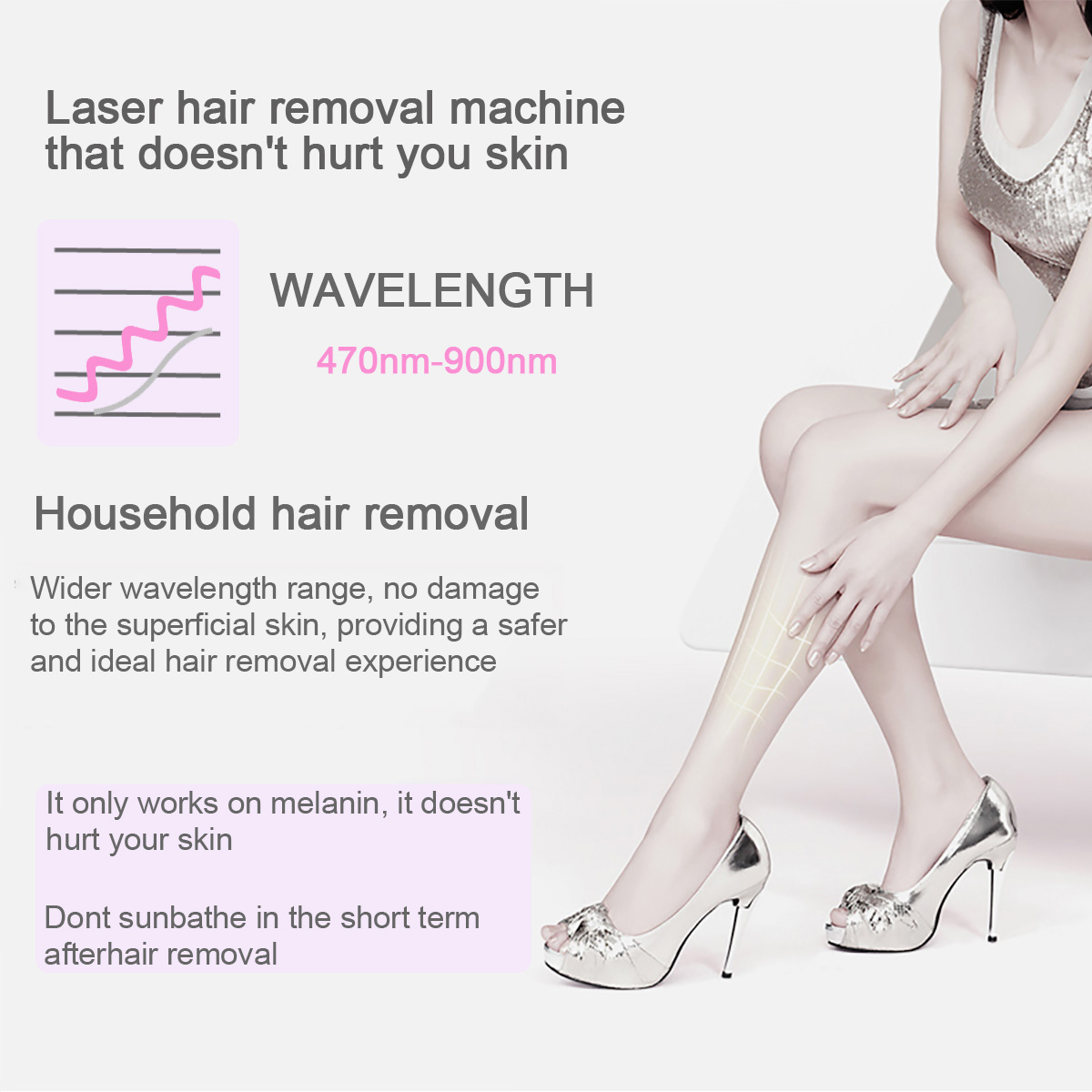 Two-in-one 999,999 Flash IPL Laser Removal Device LCD Display Five Modes Temperature Protection Epilator Handheld Portable Skin Rejuvenation Device
