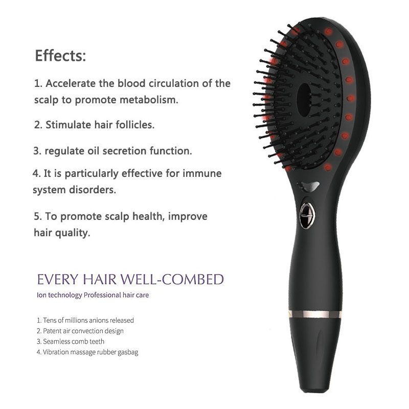 USB Charging Laser Comb Vibrating Scalp Massage Hair Growth Stimulate Brush Hair Treatments Tool
