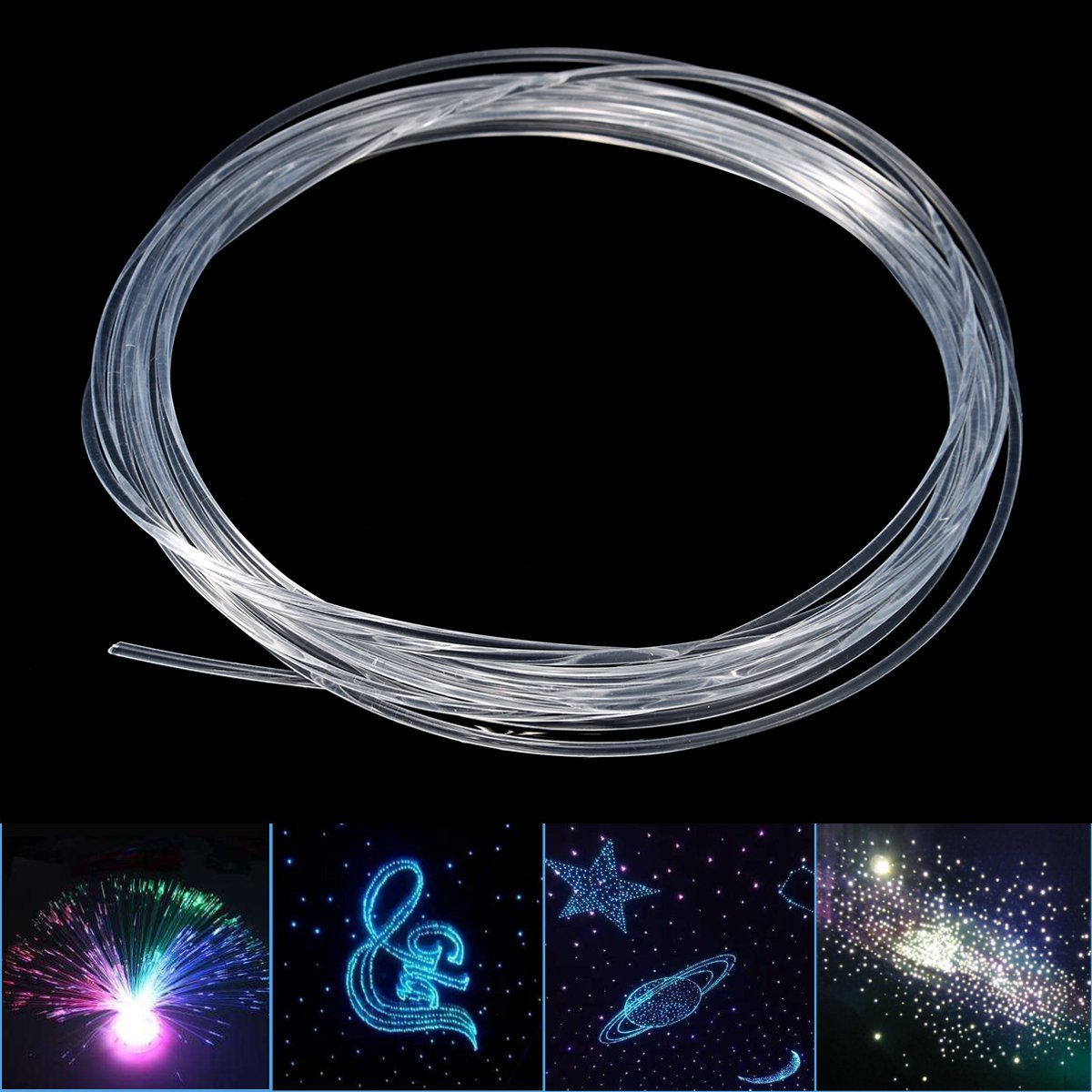 sparkling fiber 1.5 mm optical cable side glowing Fibre optic lights dotted