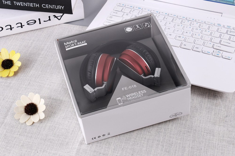 FE-018 Portable Foldable FM Radio 3.5mm NFC Bluetooth Headphone Headset with Mic for Mobile Phone 18