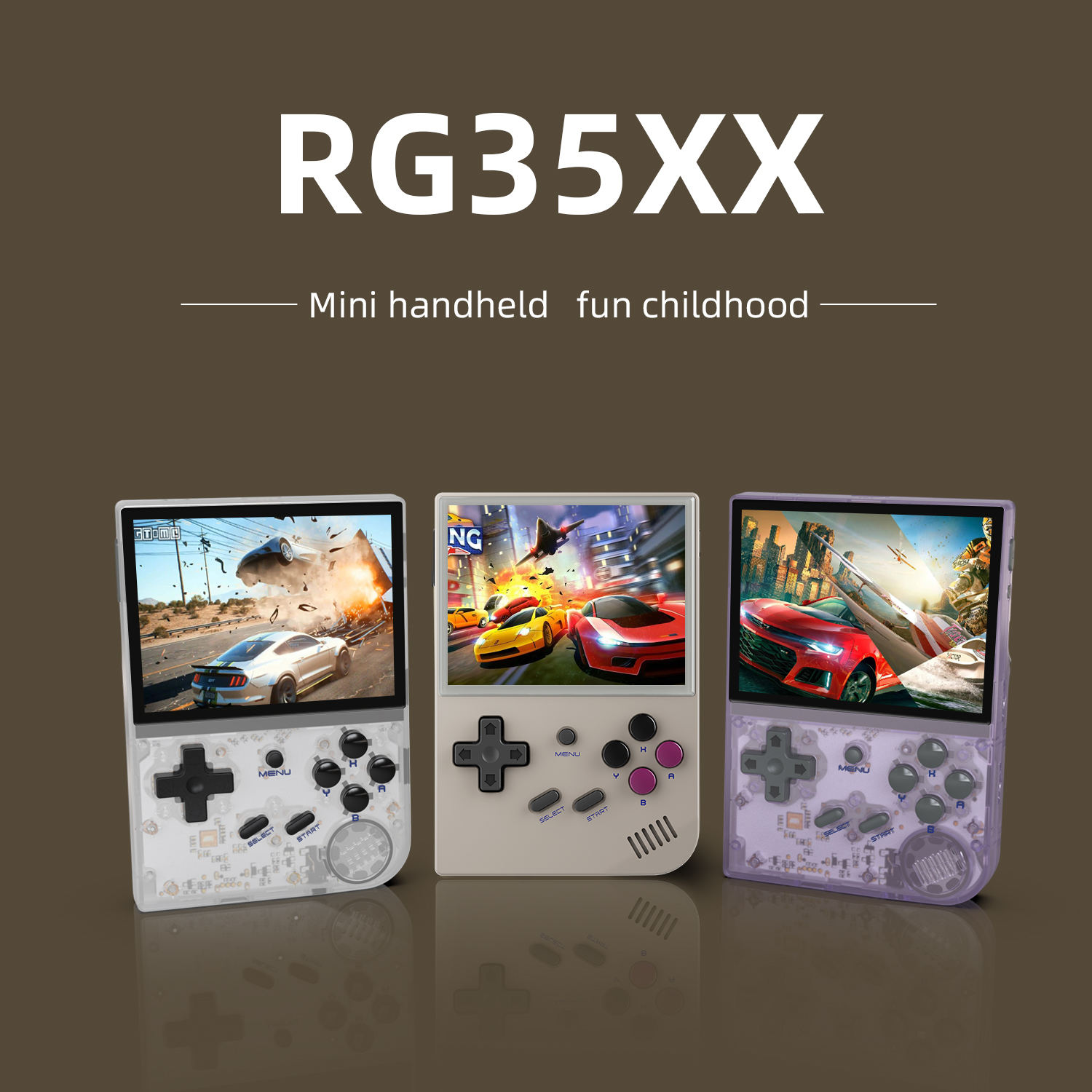 ANBERNIC RG35XX 64GB+128GB 8000 Games Retro Handheld Game Console Linux System 3.5 Inch IPS Screen Cortex-A9 Portable Pocket Video Player