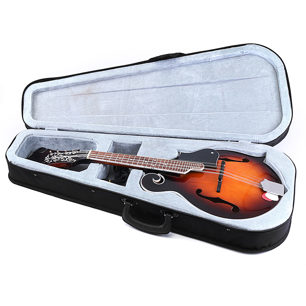 Classic Sunburst F Modle 24 Frets 8 String Paulownia Wood Mandolin With Case 71