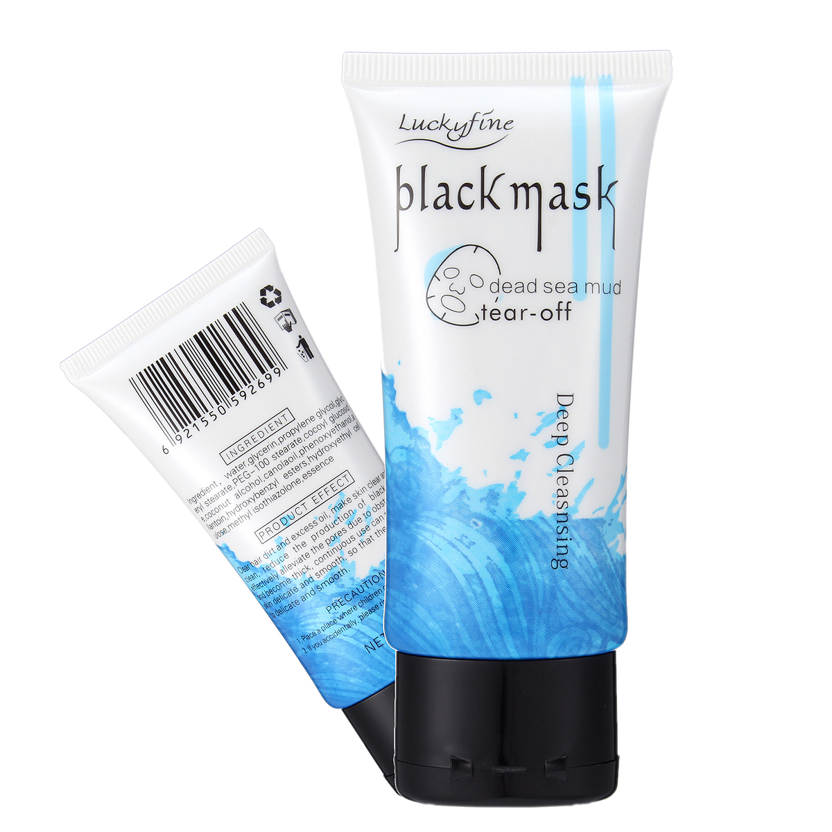 Luckyfine Dead Sea Mud Tear Off Mask Blackheads Removal Acne Deep Cleansing Facial Skin Care 