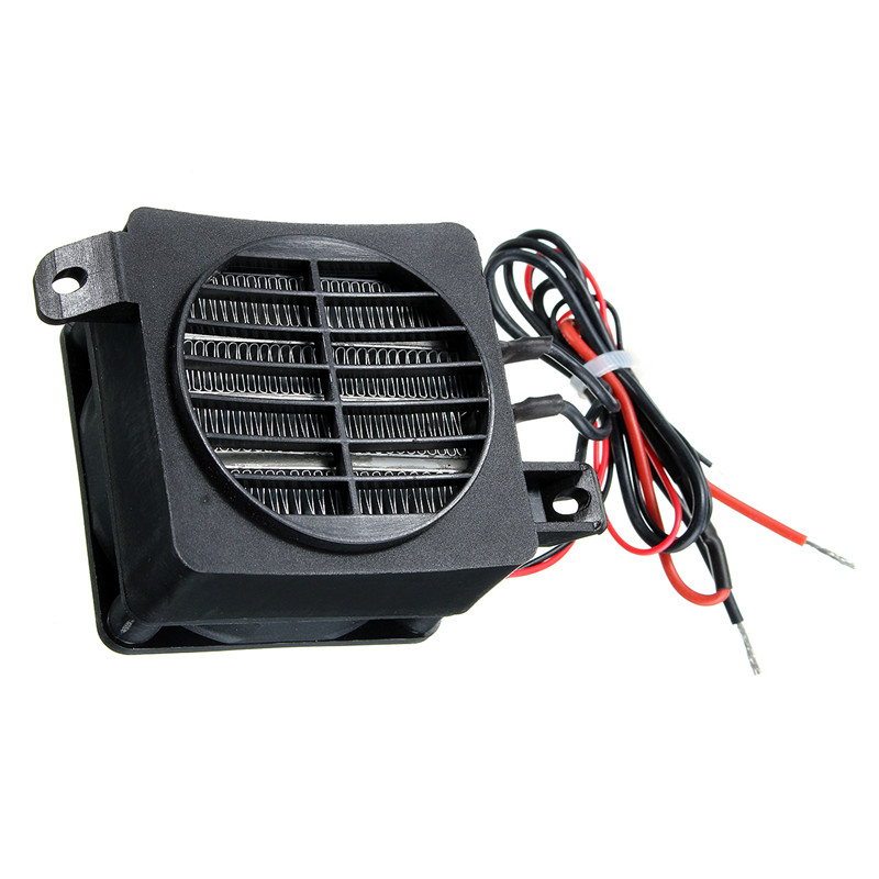 100W 12V PTC Heating Element Incubator Air Heater Fan Electric Use Thermistor 