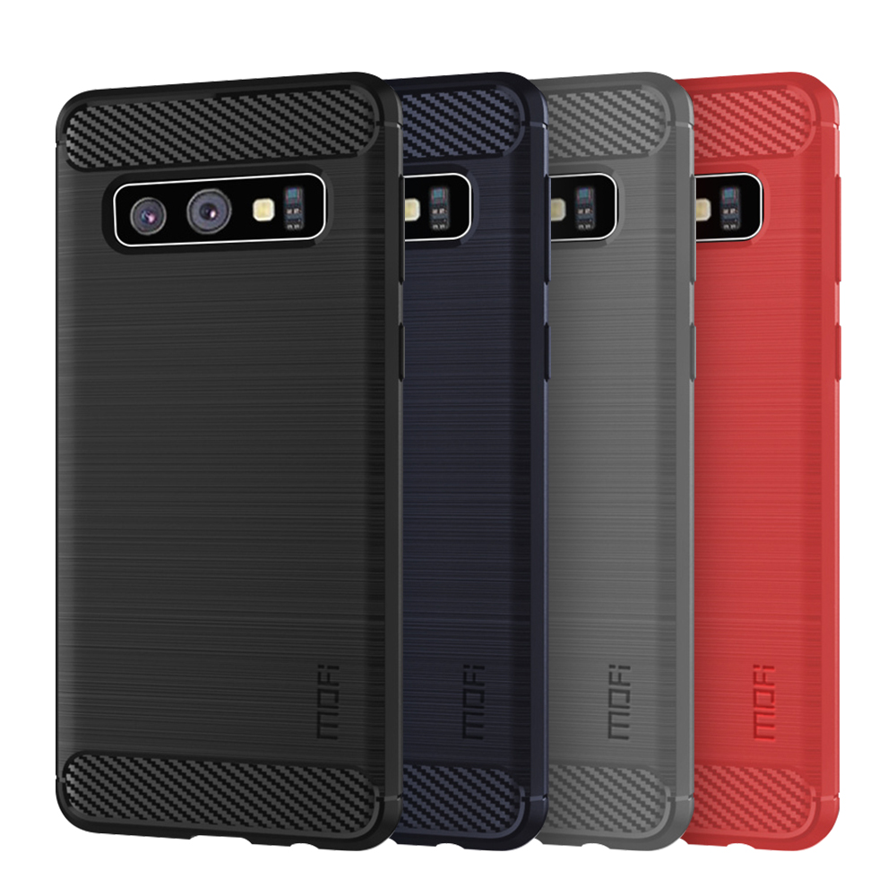 

Mofi Carbon Fiber Shockproof Silicone Back Cover Protective Case for Samsung Galaxy S10