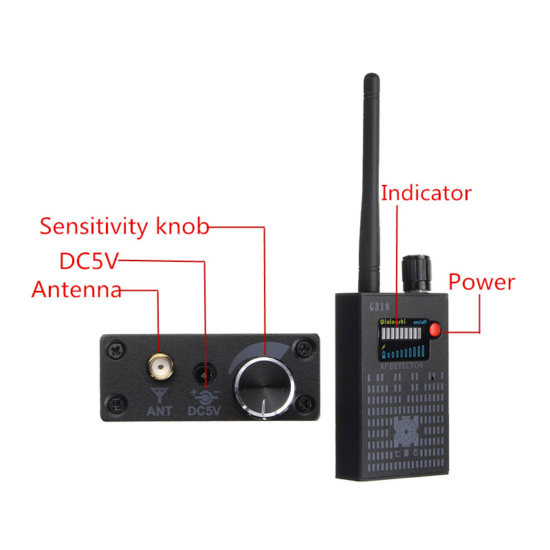 Signal Detector Anti-Spy Hidden Camera GPS RF Bug Lens Audio Tracker Finder Detector 14