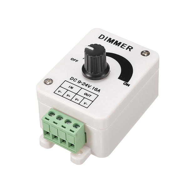 

LED Ручной переключатель регулируемый диммер контроллер постоянного тока 9-24v 1 канал 16а для одного цвета полосы света