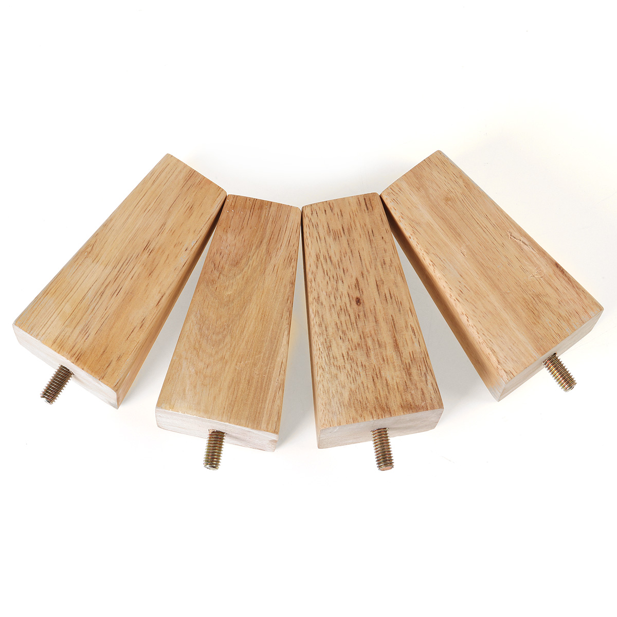 Conjunto de pernas para móveis de madeira inclinados 4 peças quadradas para sofá e mesa