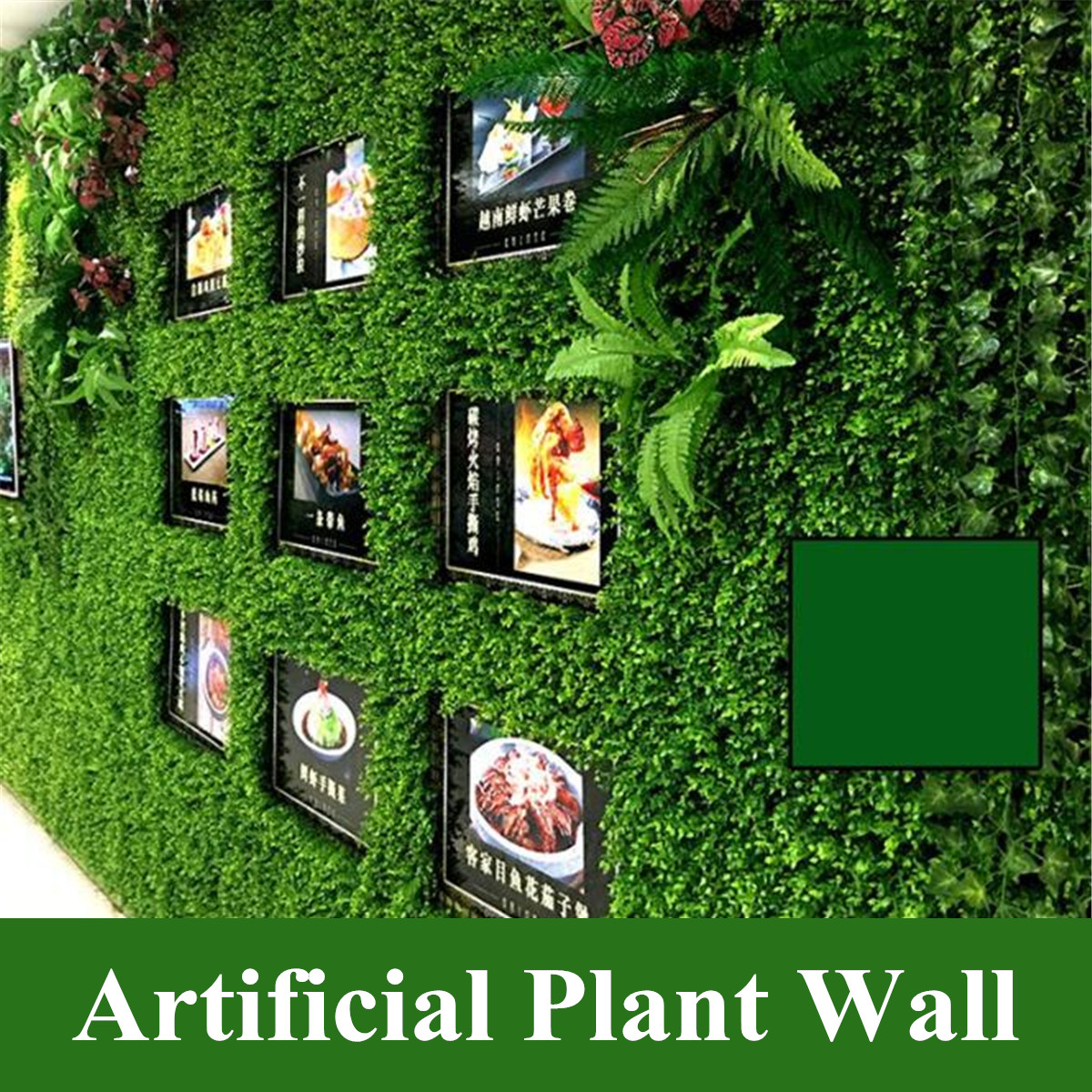 Details about   40x60cm Artificial Plant Wall Panels Hedge Fake Vertical Garden Ivy Mat Foliage 