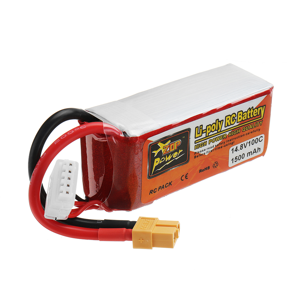 ZOP POWER 14.8V 1500mAH 100C 4S Lipo Battery With XT60 Plug For RC Models - Photo: 4