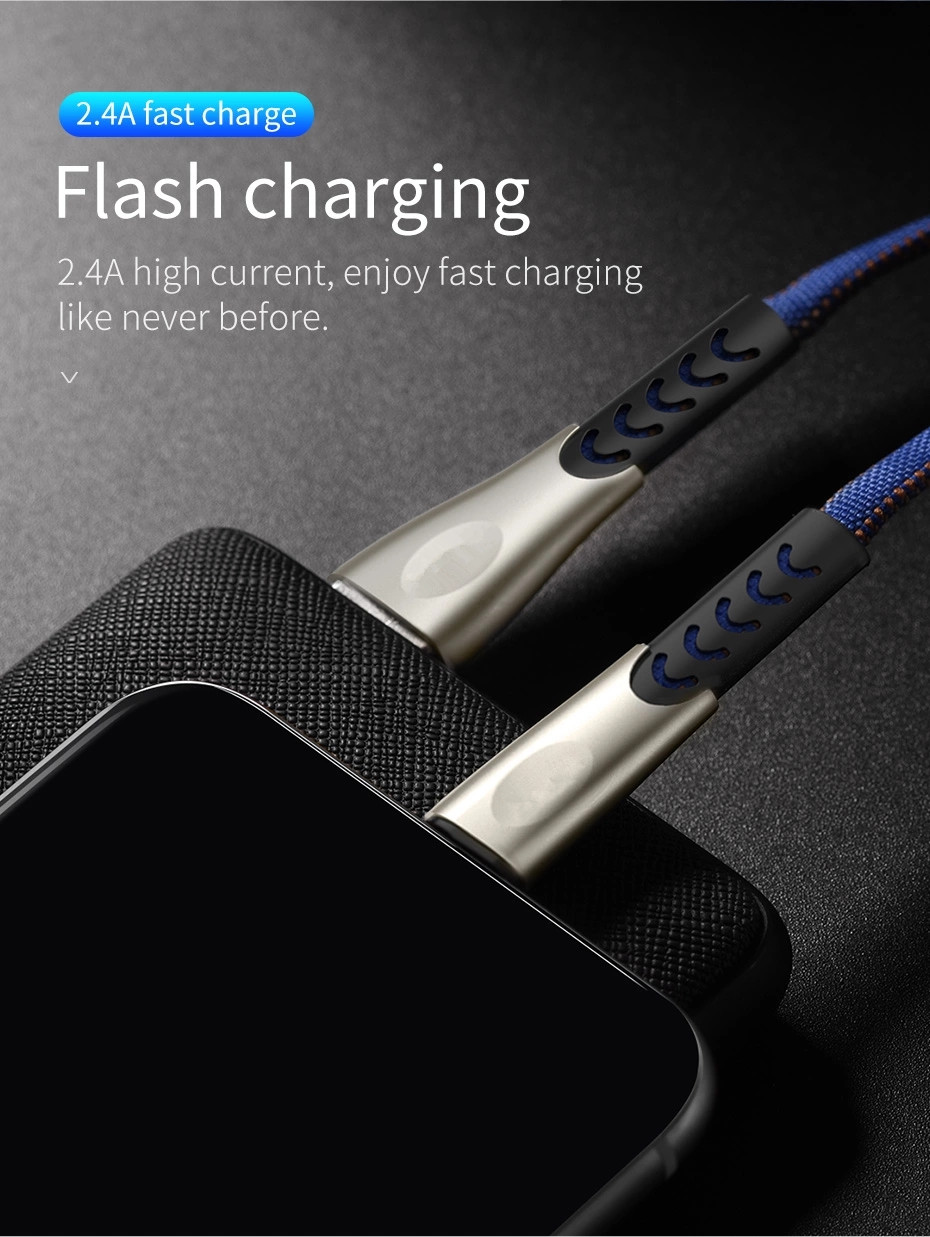 Bakeey Woven Cloth 1.2M 2.4A Type-C Micro USB Fast Charging Data Cable for Samsung Huawei