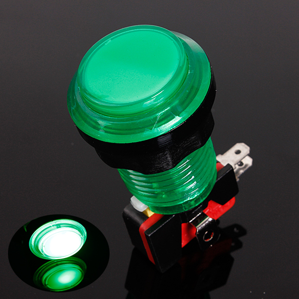 12V 25A Round Lit Illuminated Arcade Video Game Push Button Switch LED Light Lamp