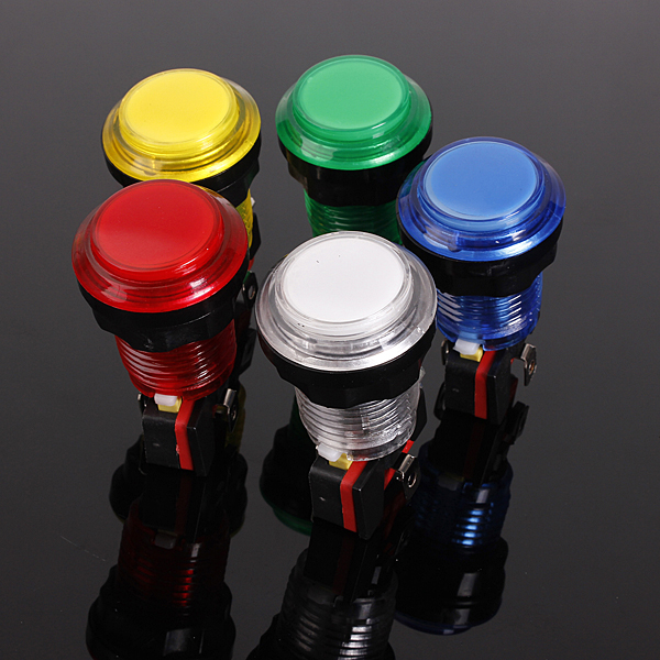 12V 25A Round Lit Illuminated Arcade Video Game Push Button Switch LED Light Lamp