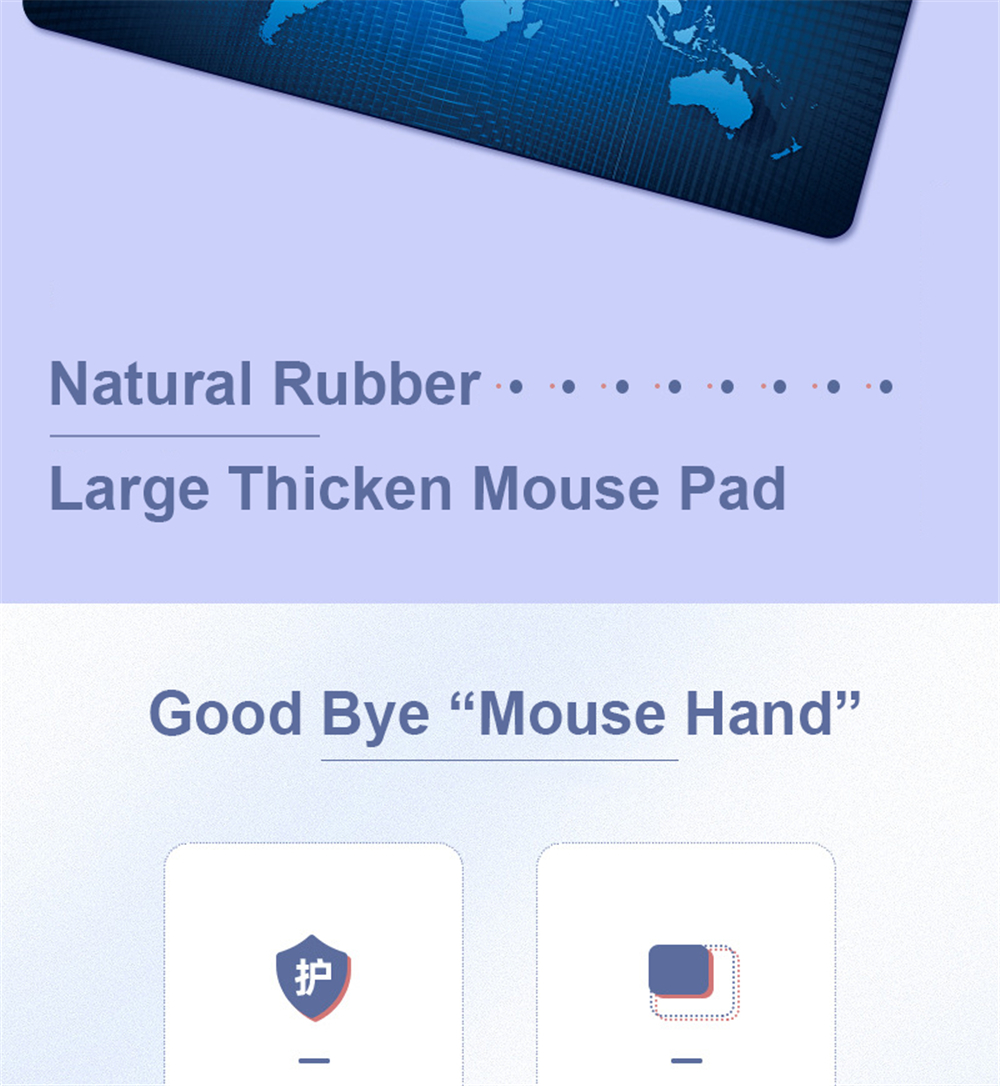 Tapete de rato Lage Borracha natural Mutispandex Pano Engrossar Tapete de mesa Home Office Gaming Mouse Pad