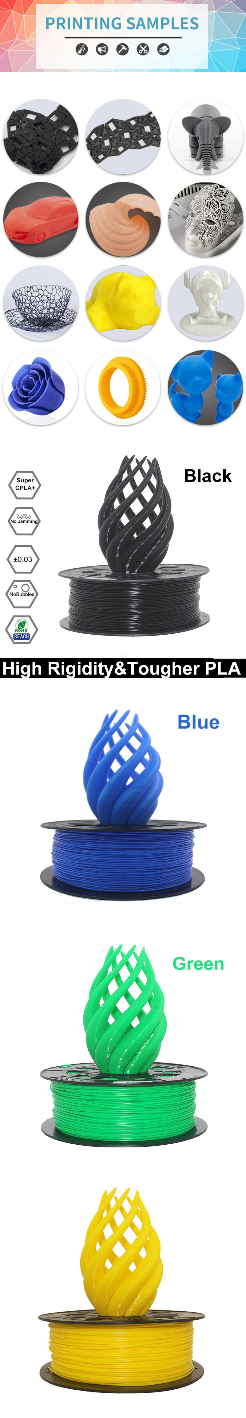 CCTREE® 1.75mm 1KG/Roll 3D Printer ST-PLA Filament For Creality CR-10/Ender-3 15
