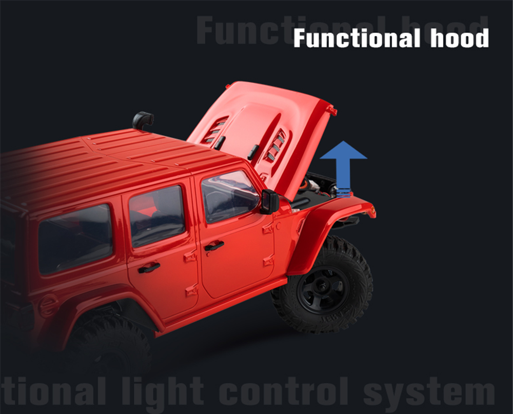 ROCHOBBY RTR 1/18 2.4G 4WD 11804 RC Car Fire Horse LED Light Full Proportional Crawler Vehicles Models - Photo: 5