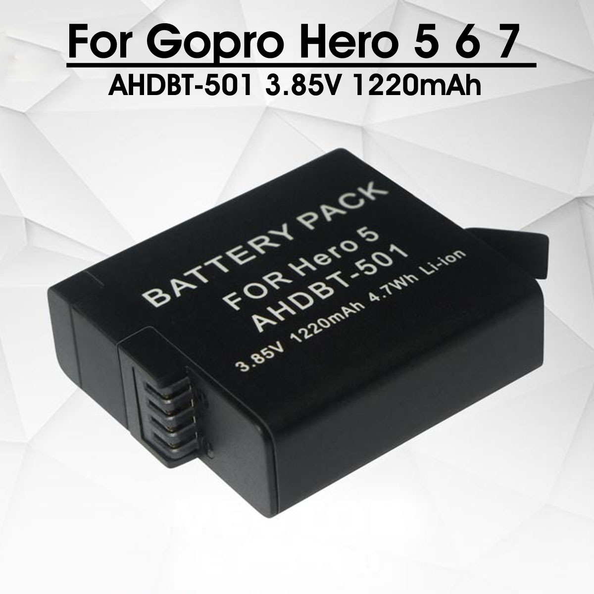 AHDBT-5011220mAh Lithium Battery Rechargeable Battery for Gopro Hero 5 6 7 Camera