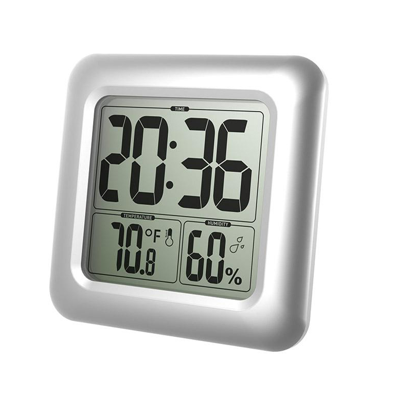 

BALDR Digital Bathroom Waterproof Suction Cup Shower Clock Water Spray Indoor ThermometerSeconds Counter Humidity Wall Clock