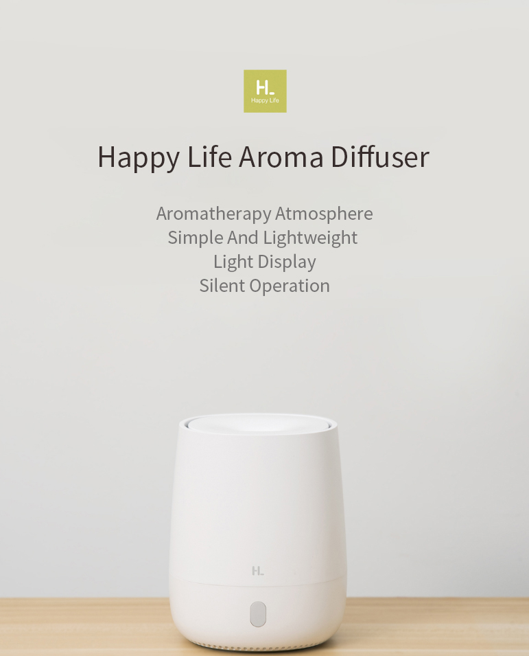XIAOMI HL Happy Life Aromatherapy Machine 120ML Night Light Humidifier Air Aroma Diffuser Essentiel Oil Aromatherapy Machine Mist Maker 10
