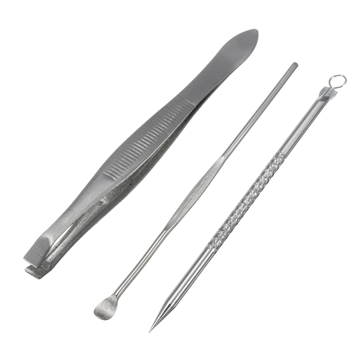 12pcs Manicure Tools Set Nail Clipper Pusher File Blackhead Extractor Eyebrow Scissors Tweezers