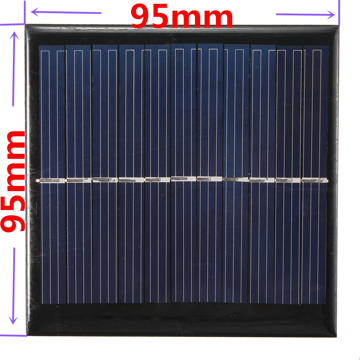 10pcs 5.5V 1W 180mA Polycrystalline 95mm x 95mm Mini Solar Panel Photovoltaic Panel 8