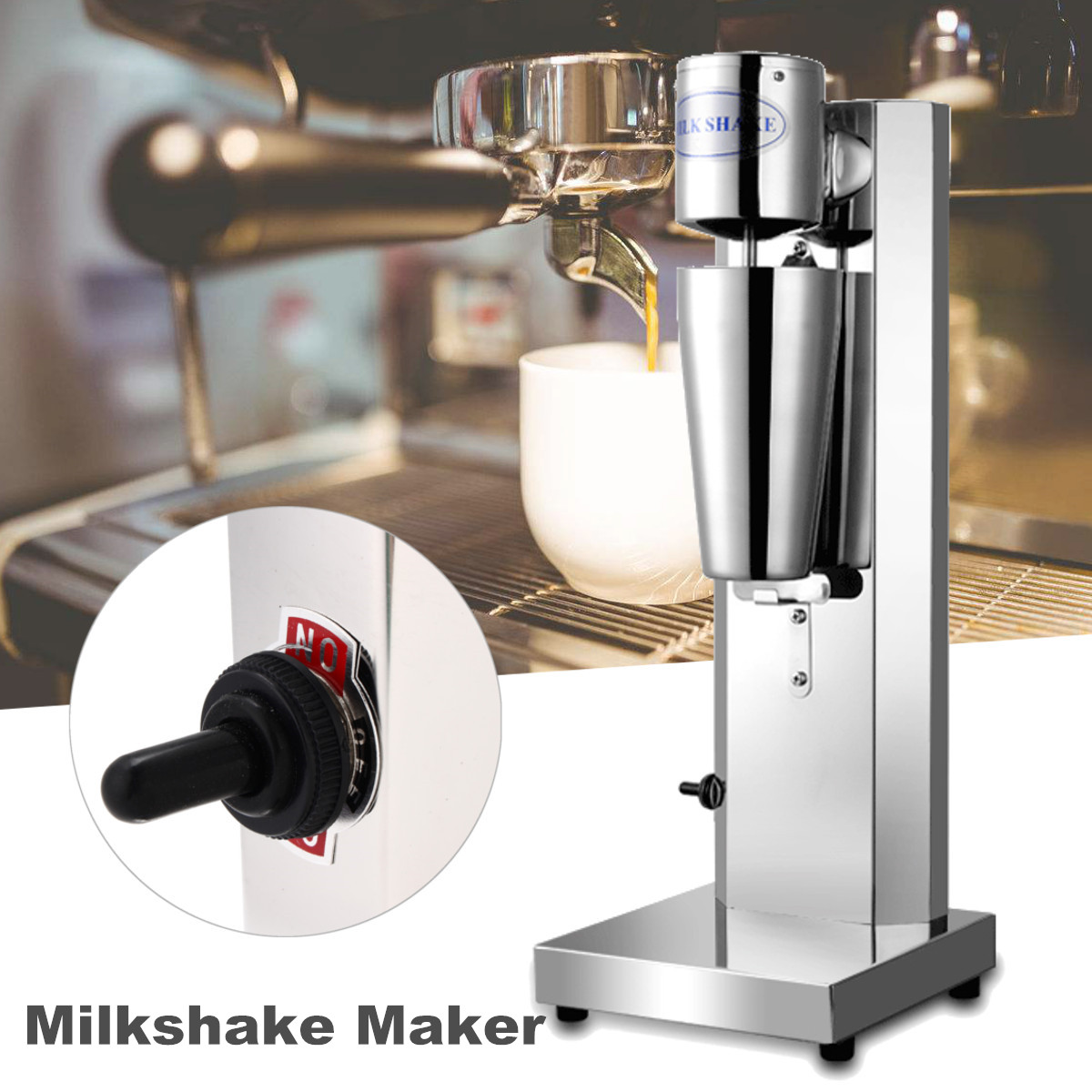 Electric Stainless Steel Milkshake Maker Machine Smoothie Cup Set Cocktail Shaker 11