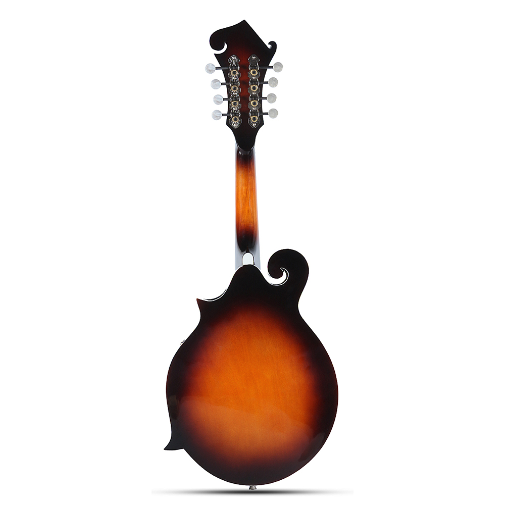 Classic Sunburst F Modle 24 Frets 8 String Paulownia Wood Mandolin With Case 14