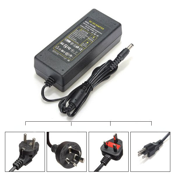 

UK/EU/US/AU AC 100-240V To DC 12V 10A Power Supply Charger Adapter For LED Strip