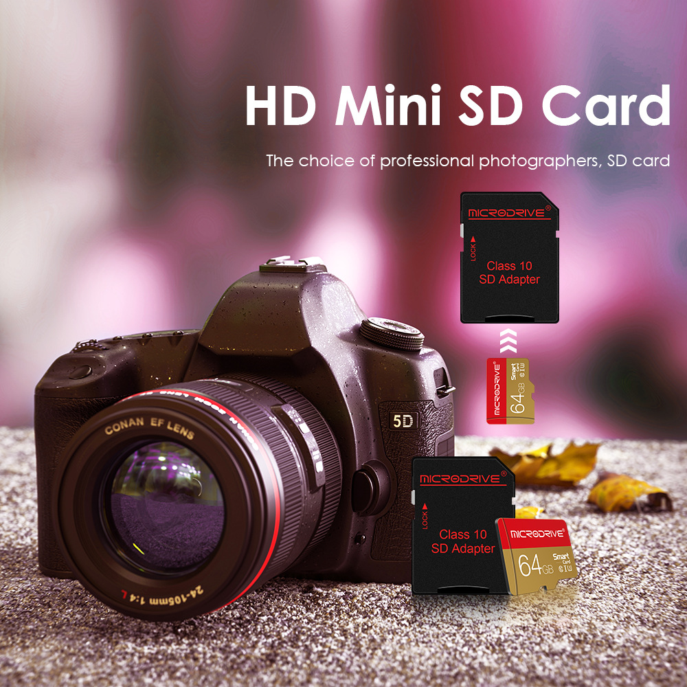 Microdrive CLASS10 High Speed TF Memory Card 32GB 64GB 128GB 256GB Micro SD Card Flash Card Smart Card for Driving Recorder Phone Camera